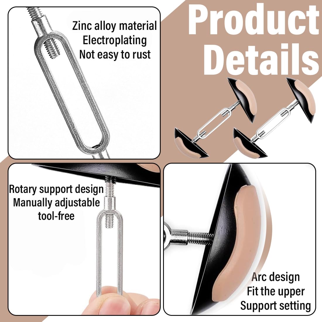 Hormas para zapatos Extensiones de zapatos para hombres y mujeres, paquete de 2, ensanchadores de zapatos profesionales, extensiones ajustables para zapatos y botas