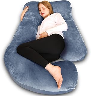 Chilling Home Pregnancy Pillows for Sleeping, U Shaped Body Pillow Pregnant Pillows for Sleeping Full Body Pillow, Pregnancy Must Haves Maternity Pillows 60 in Pregnancy Body Pillow with Velvet Cover
