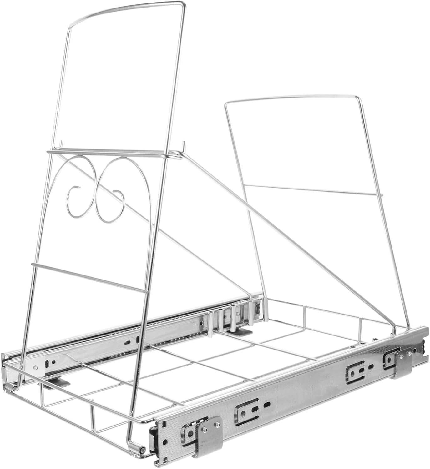 Adjustable Pull Out Slide-out Shelf for Kitchen Trash Can Under Cabinet Easy Install Pullout Slider for Under Sink Garbage Bin Strong Stable Structure for Home Kitchen Organization