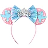 MADO pink mouse ears headband for adults women kids girls, princess mini ears for adult kids women girls