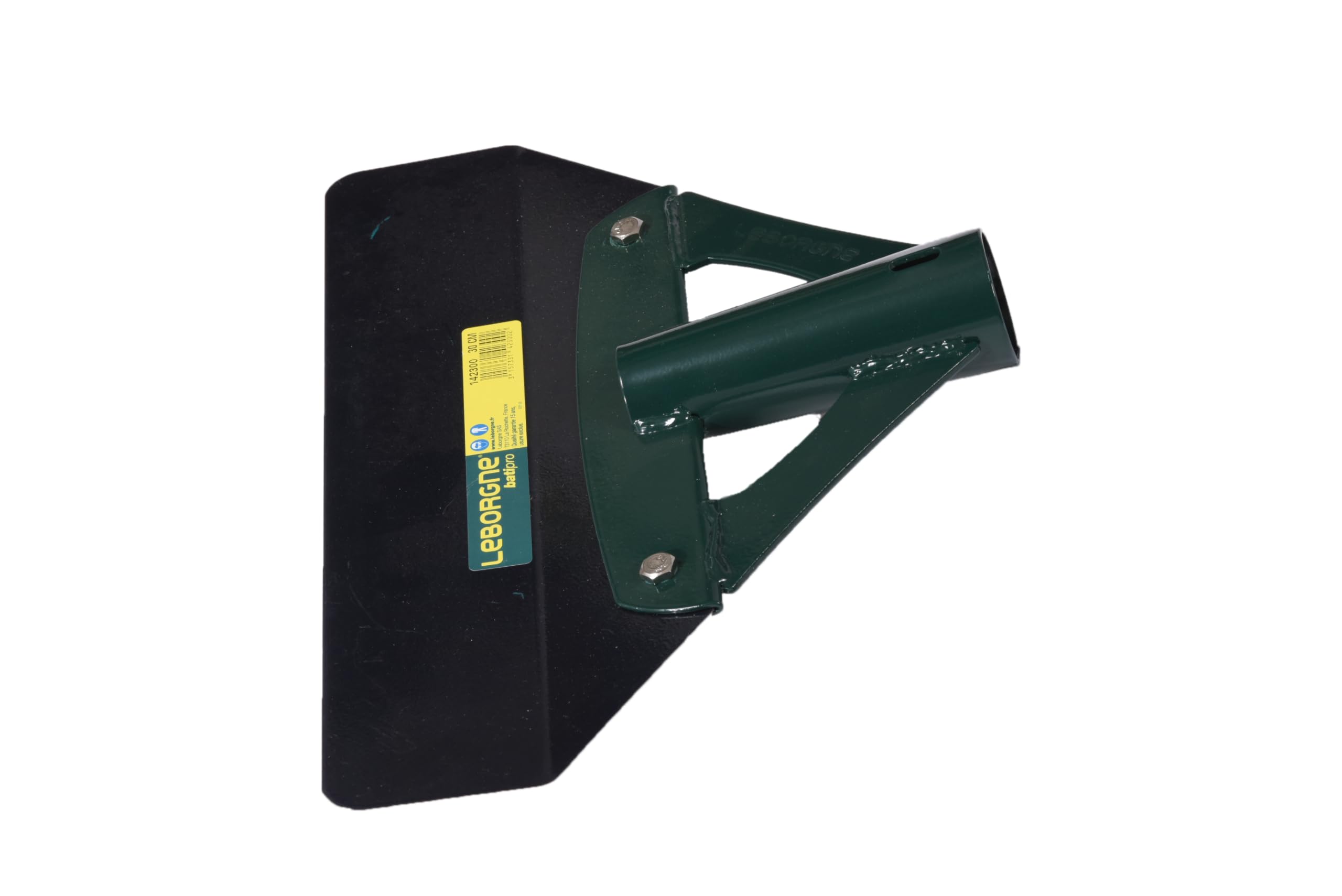 LEBORGNE - Grattoir Batipro 30 cm - Lame Acier Trempé Extra-Dur - Douille Renforcée - Sans Manche - Angles Arrondis - Lame Pliée pour 2 Angles de Travail - Racle et Nettoie Coffrages et Dalles Béton