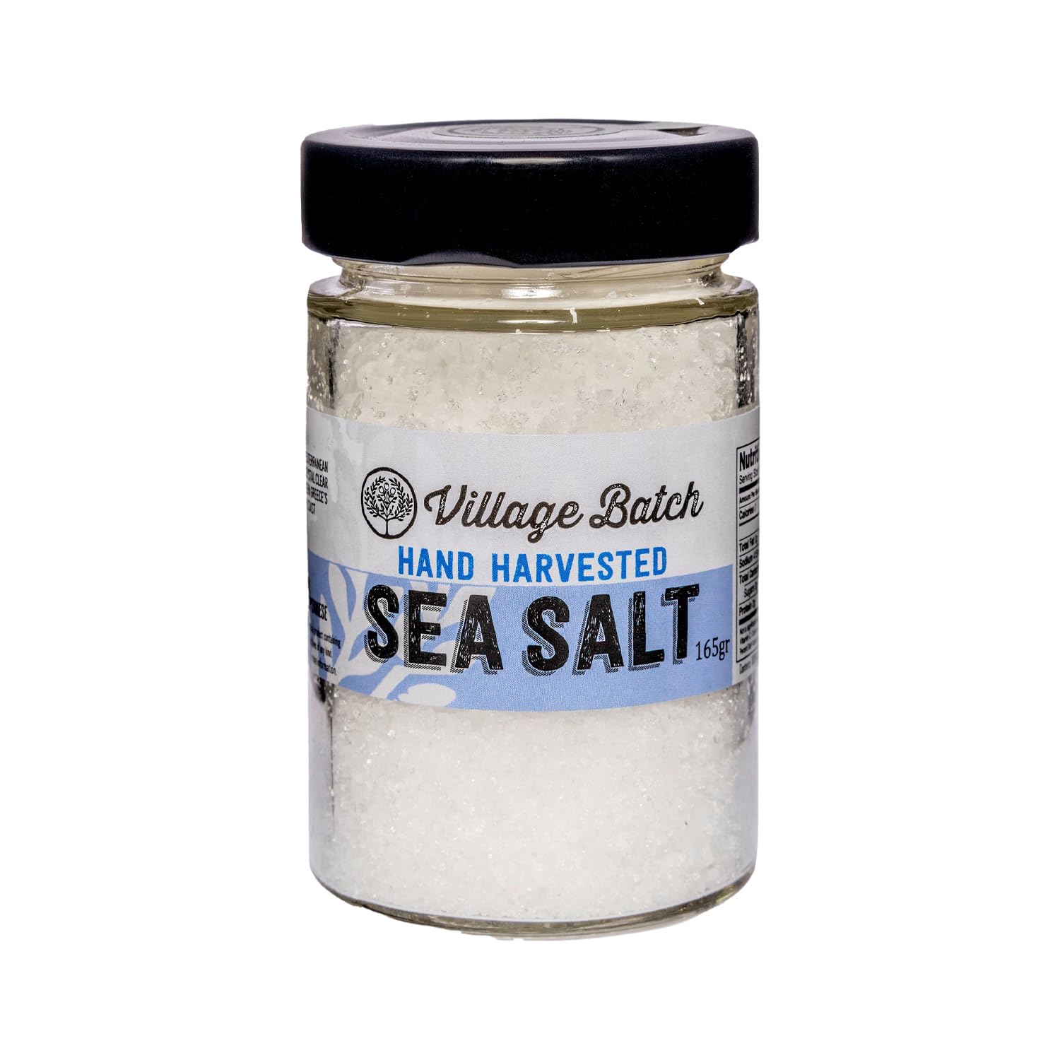 VILLAGE BATCH Harvested Organic Course Sea Salt Flakes FROM CRYSTAL CLEAR WATERS OFF THE MANI COAST IN GREECE, Natural Kosher Salt Gourmet Salt, Flaky Sea Salt for Grinder Refill, (165 gr, 2 Pack)