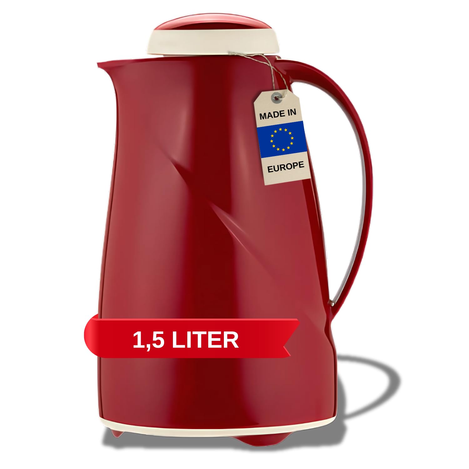 Helios Wave Maxi Vacuum Jug Red 1.5 Litre