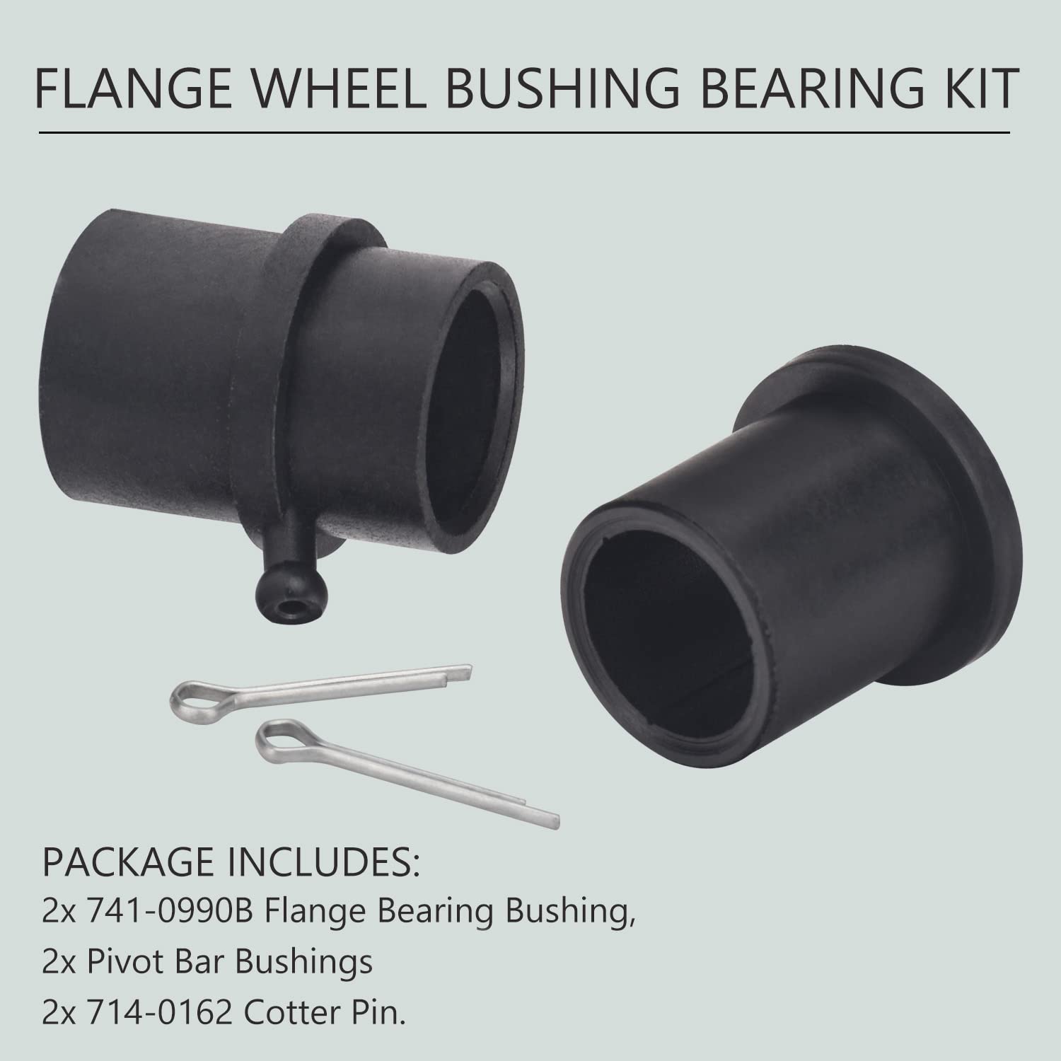 741-0990B 714-0162 741-0990 741-0516B Vorderradlagerbuchsen-Kit für Troy-Bilt MTD C-ub Cadet LT1042 LT1045 LT1046 LT1050 Rasenmäher – ersetzt 741-0516, 7 41-09 cm. 90A 741-0990B 736-04228A