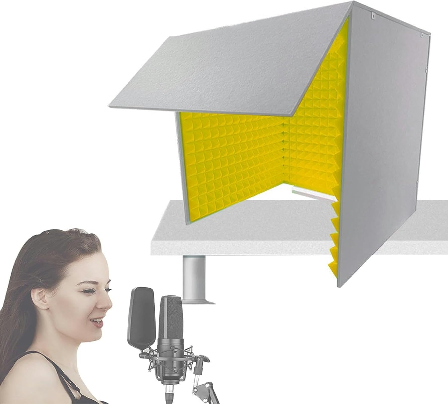 Mousse absorbante haute densité pour isolation de microphone de bureau