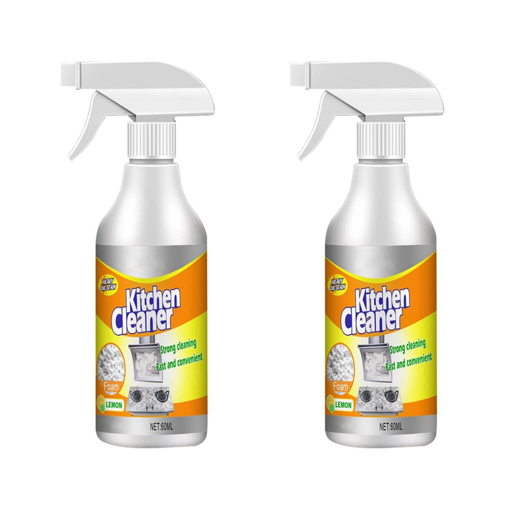 Hndhbfgrt 2X Powerful Heavy Foam Cleaner Stain Remover Multipurpose Kitchen Grills Ovens Dirt Oil Cleaning Foam Washing Tool
