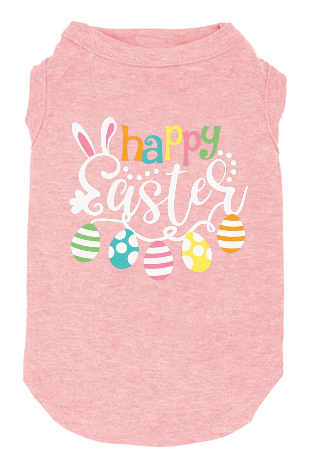 Happy Easter Shirts for Dog Funny Print Vest for Small Medium Large Dogs Soft and Light-Weight T Shirts Gift for Puppy (Medium, Pink)