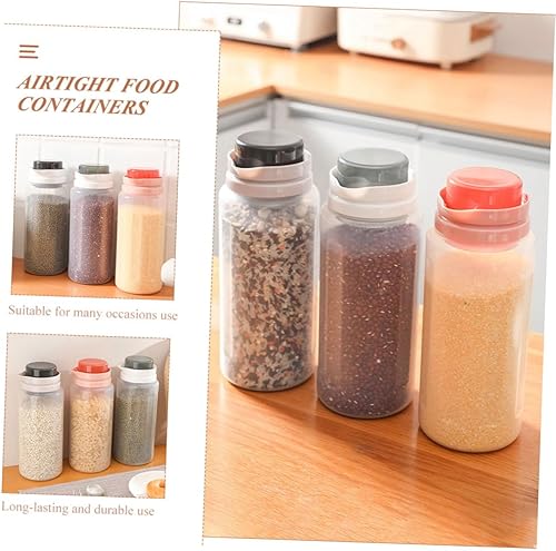 Miniatura 5 de Tarro hermético multigrano de plástico para almacenamiento de harina, contenedor de almacenamiento de cereales gruesos, dispensador de arroz