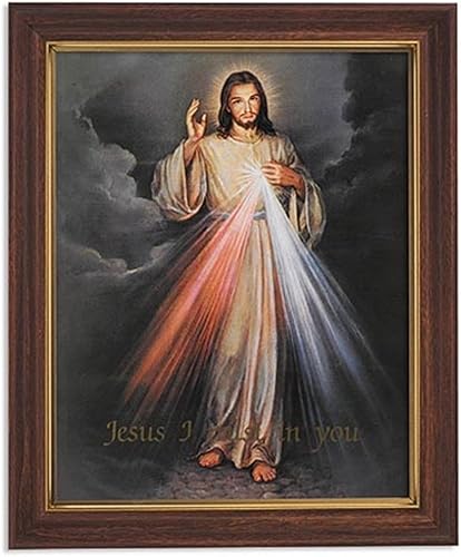 Gerffert Collection The Divine Mercy - ImpresiĂłn de retrato enmarcada 13 pulgadas marco de acabado en tono madera Gerffert Collection The Divine Mercy - ImpresiĂłn de retrato enmarcada 13 pulgadas marco de acabado en tono madera