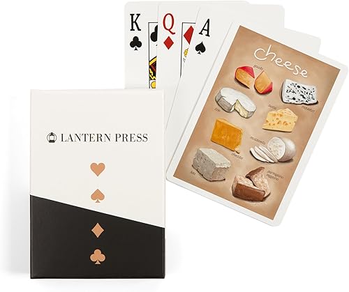 Lantern Press Variedades de queso (52 cartas de juego, baraja de cartas de tamaño póquer con comodinos)