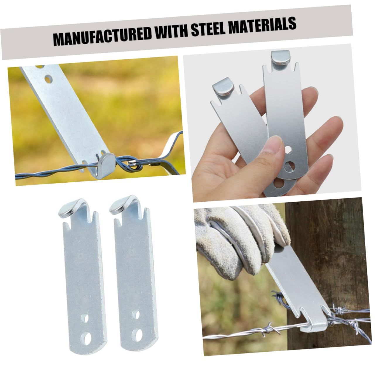 HANABASS 6pièces Tendeur De Câble Acier Inoxydable Outil De Fixation pour Corde Métallique Installation Facile sur Fences Agricoles Construction