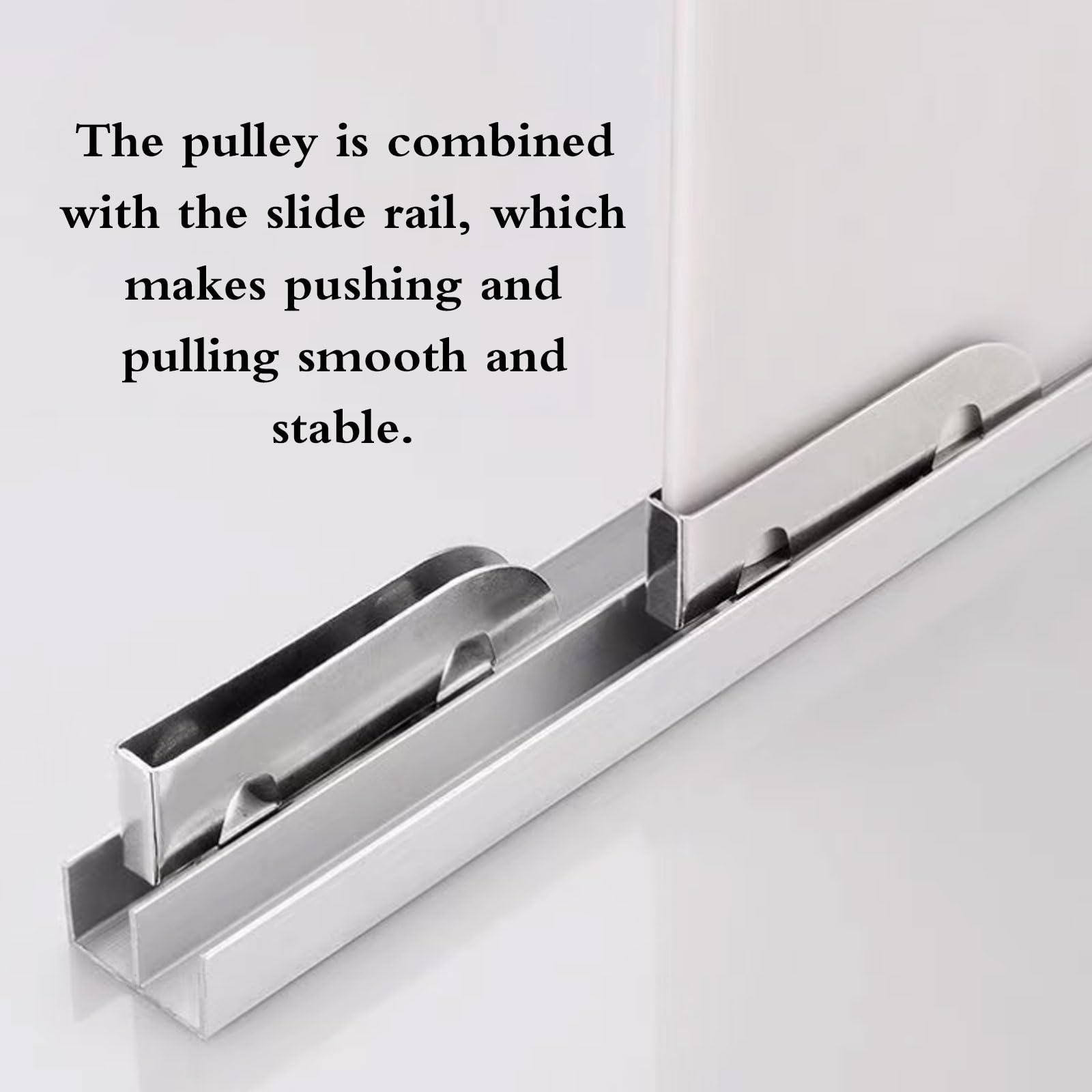 Riel para Puerta Corrediza de Bolsillo,Riel Oculto para Puerta corredera,Riel para Puerta corredera Doble,Kit de riel para Puerta corredera Doble,Ideal para oficinas en casa.