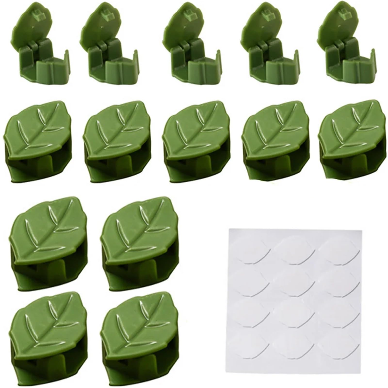 Pflanzen-Wand-Clips, unsichtbare Wandbefestigung, Rattan-Rankenhalterung, feste Schnalle für Zimmerpflanzen, Weinwand-Clips, Pflanzenhaken für Pflanzen, Grün, 100 Stück