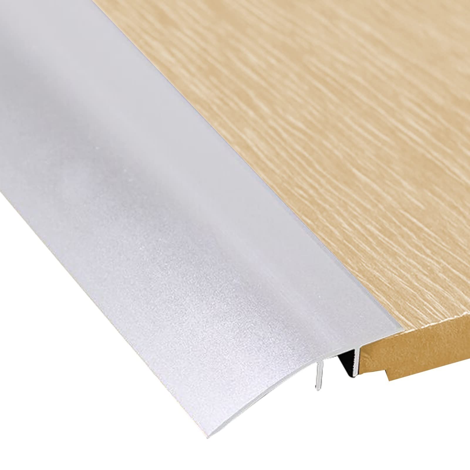 Remys Silver Self Adhesive Floor Cover Strips/Gap Connecting Strips,95/105/115/125/135/145 Cm Doorway Floor Transition Strip, For Threshold Height Less Than 1 Mm(,145Cm/57.1In)