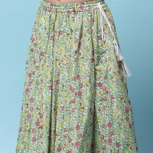 Image of BIBA Girl Cotton Straight Printed Co-Ord Set