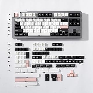 177 Keys PBT Double Shot Olivia Keycaps Cherry Profile with 7u Spacebar Keys Fit for 61/64/87/104/108 Cherry Mx Switches Mechanical Keyboard