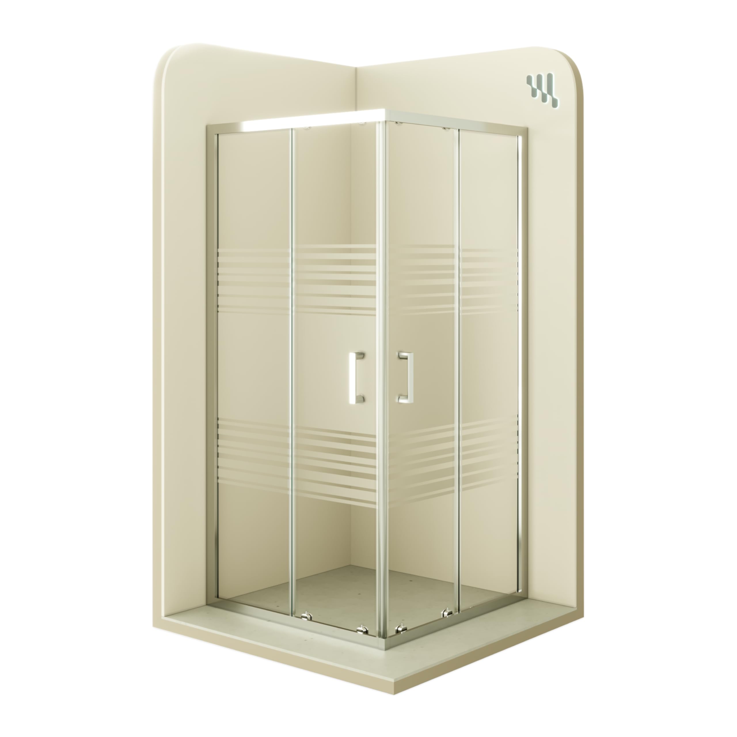 I-flair Duschkabine Danielle 75x75cm - Schiebetür ESG Glas Schwarz