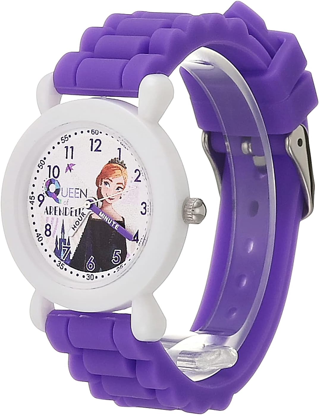 Disney Frozen Kids' Plastic Time Teacher Analog Quartz Silicone Strap Watch