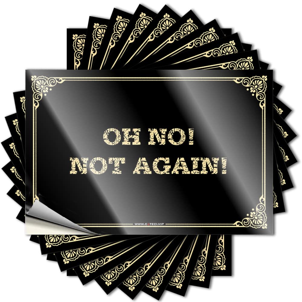 Quote Golden, Surfing Waterproof Oh No! Not Again! | Lake Life Decor(6X9CM)