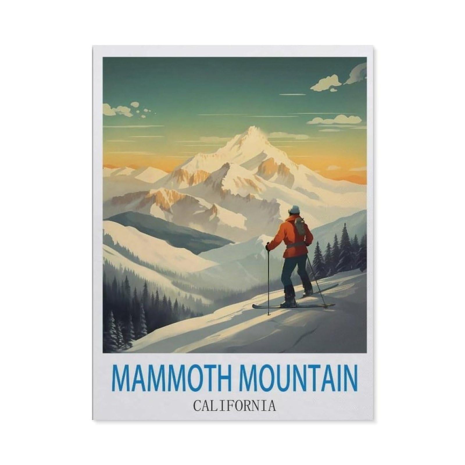 BEAYODKP 5D DIY Diamond Painting，Mammoth Mountain California Ski