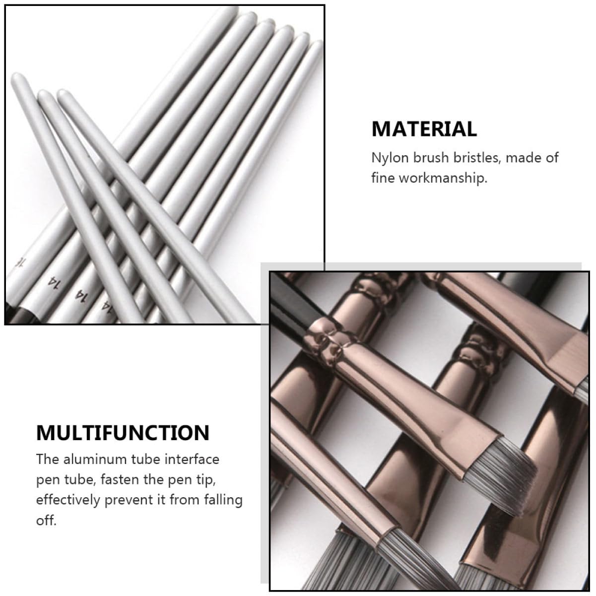Set de 24 Pinceles de Nailon para Dibujo de Estudiante