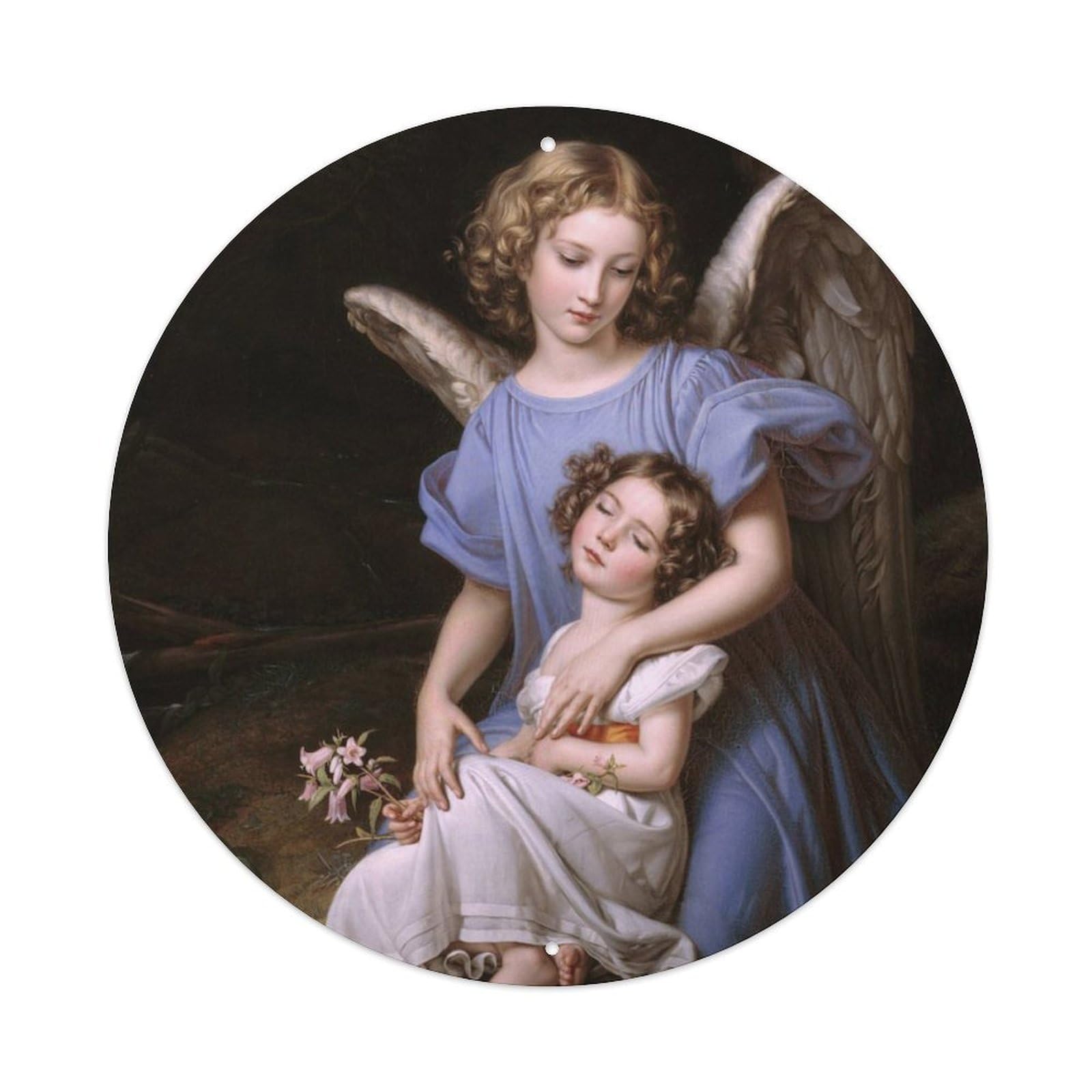 Vintage Angel Angels And Little Girls Metal Tin Sign