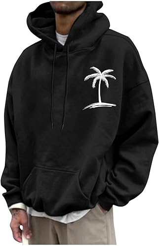 Sudaderas con capucha para hombre, diseño gráfico Y2K, color sólido, sudadera con capucha de manga larga, sudaderas casuales