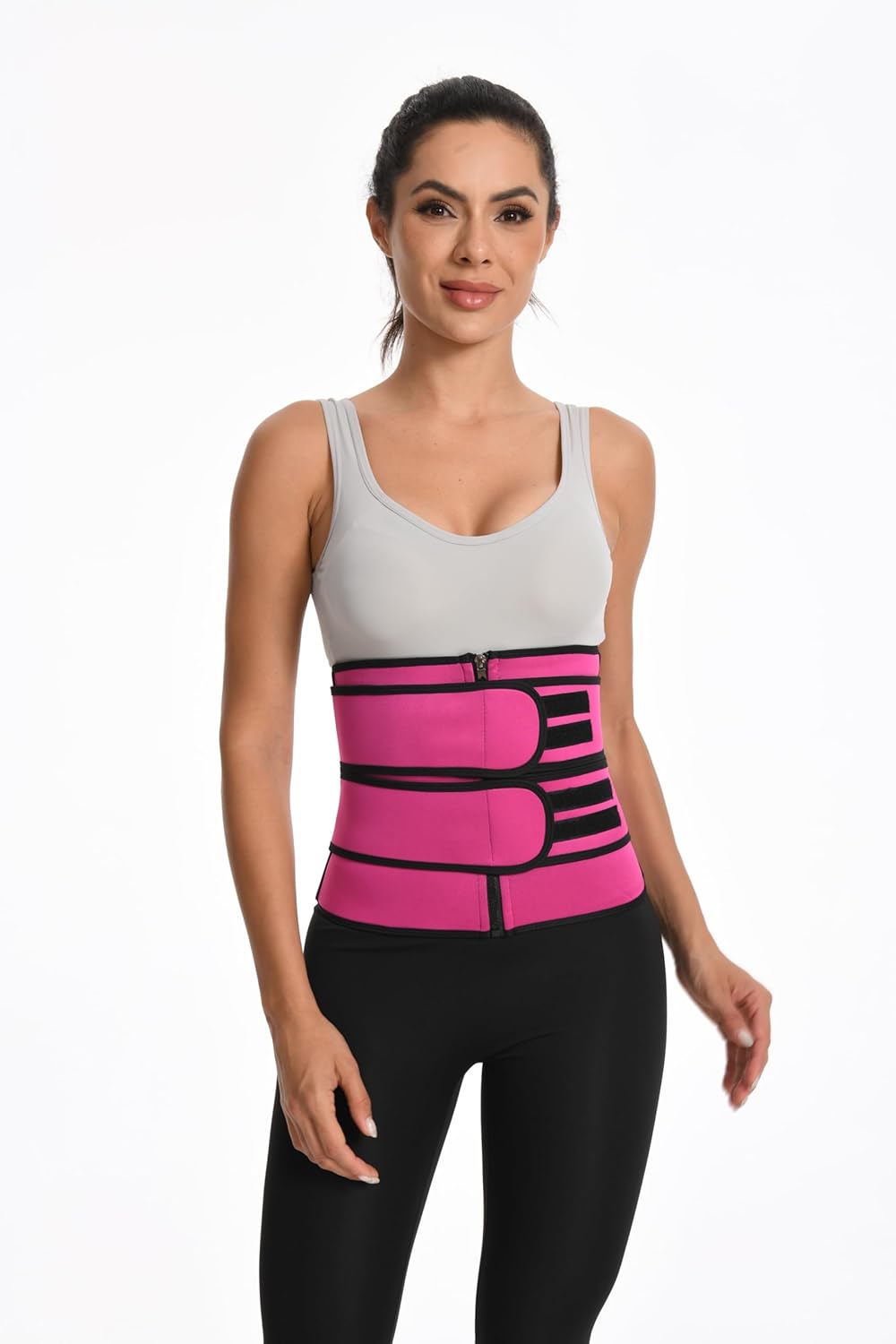 Corset Women's Body Shaper Seamless Sweat Sports Black Workout Waist Trainer - Image 8