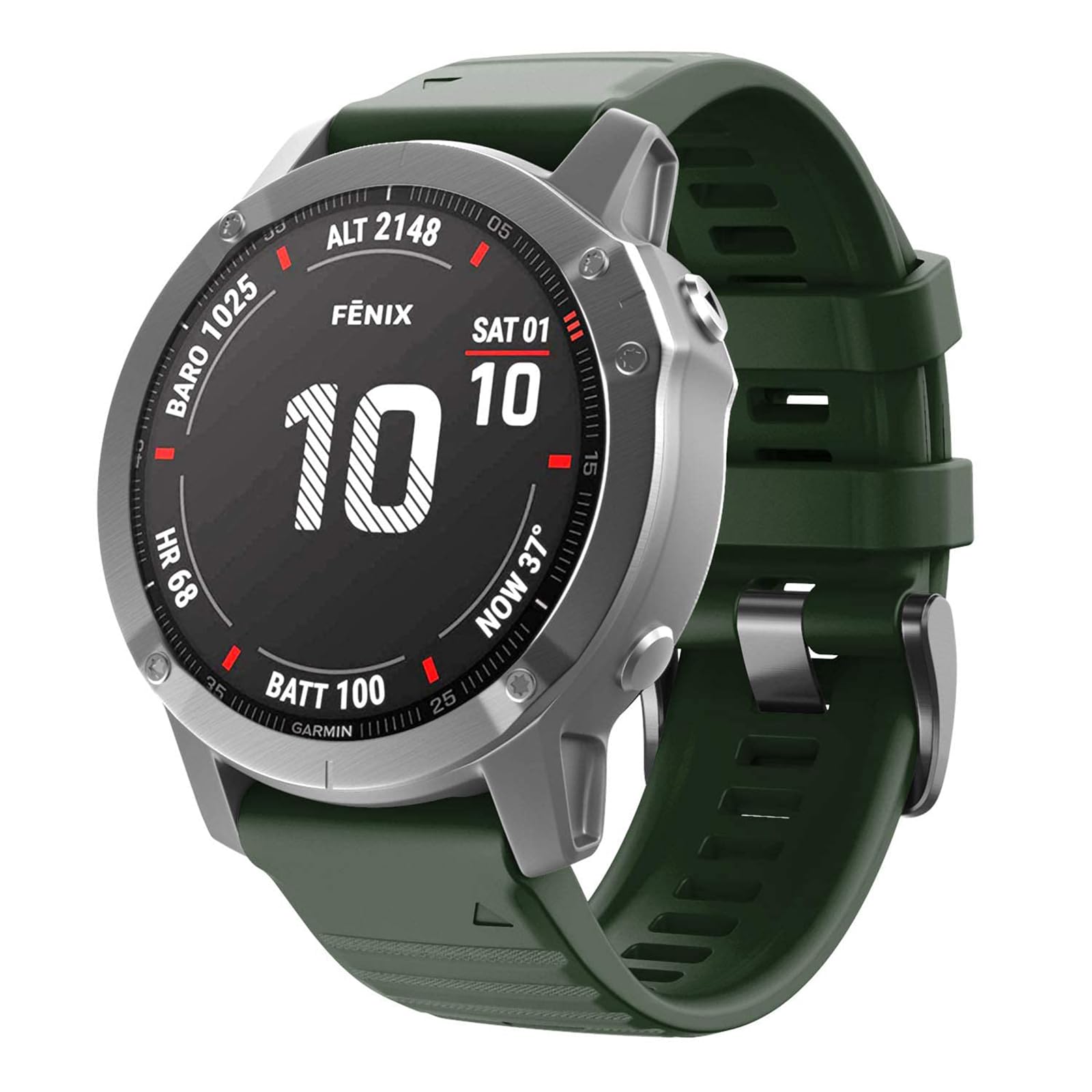 NotoCity pasek do zegarka 22 mm, do zegarka Fenix 6, Fenix 6 Pro, Fenix 5, Fenix 5 Plus, Forerunner 935, Forerunner 945, Approach S60, Quatix 5, wojskowy zielony
