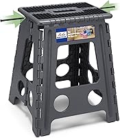 Vista 15 de ACKO Taburete de Escalón Plegable de 9 Pulgadas 300 lb de Capacidad, Taburetes de Escalón Plegables de Plástico para Niños y Adultos, Taburetes