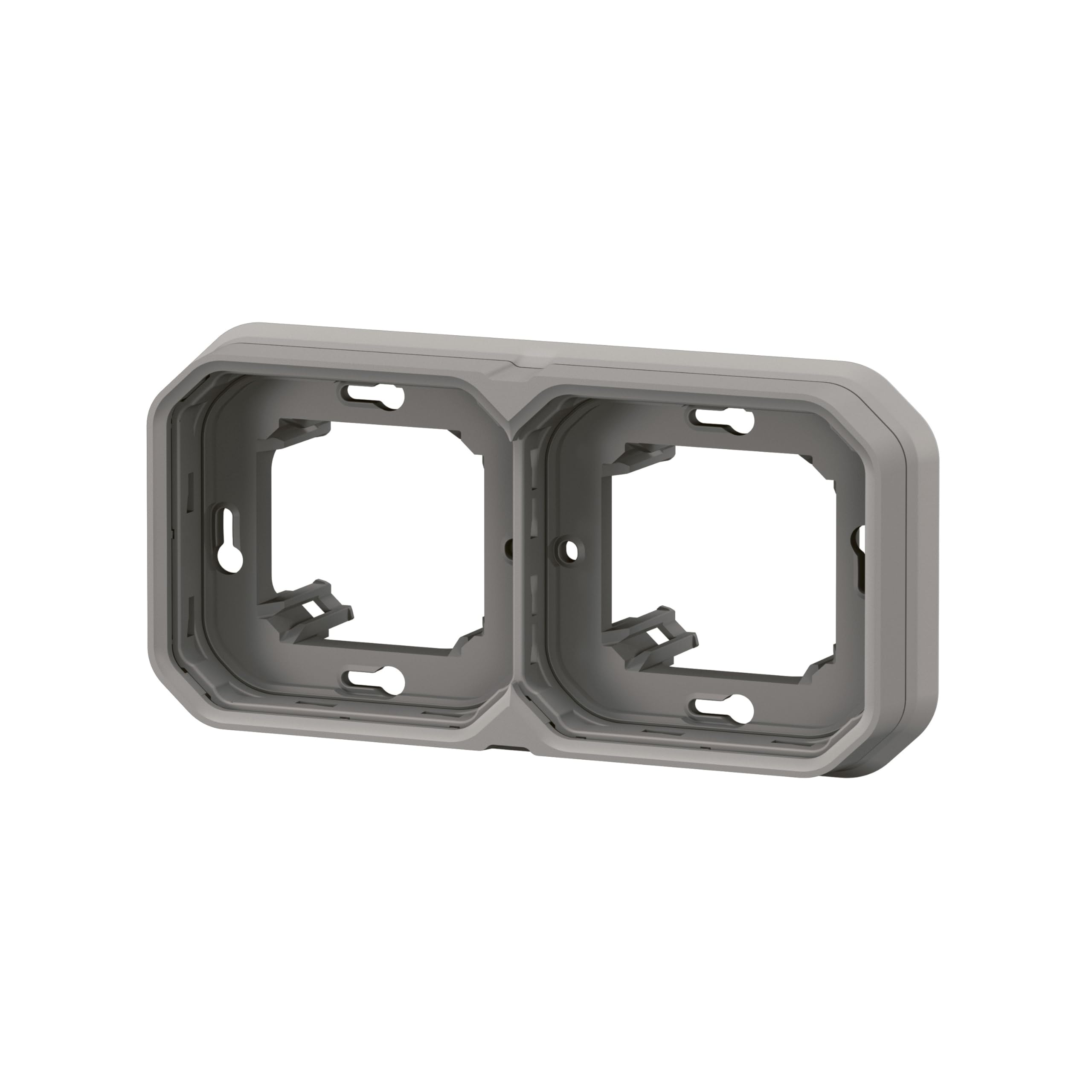 Legrand Plexo Plaque d'Encastrement 2 Postes Horizontal ou Vertical Gris 069683L