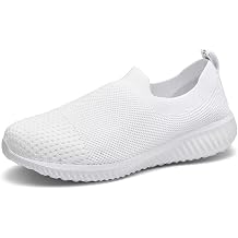 TIOSEBON Women's Slip On Trainers Comfortable Memory Foam Sneakers Breathable Mesh Running Shoes Lightweight Working Shoes