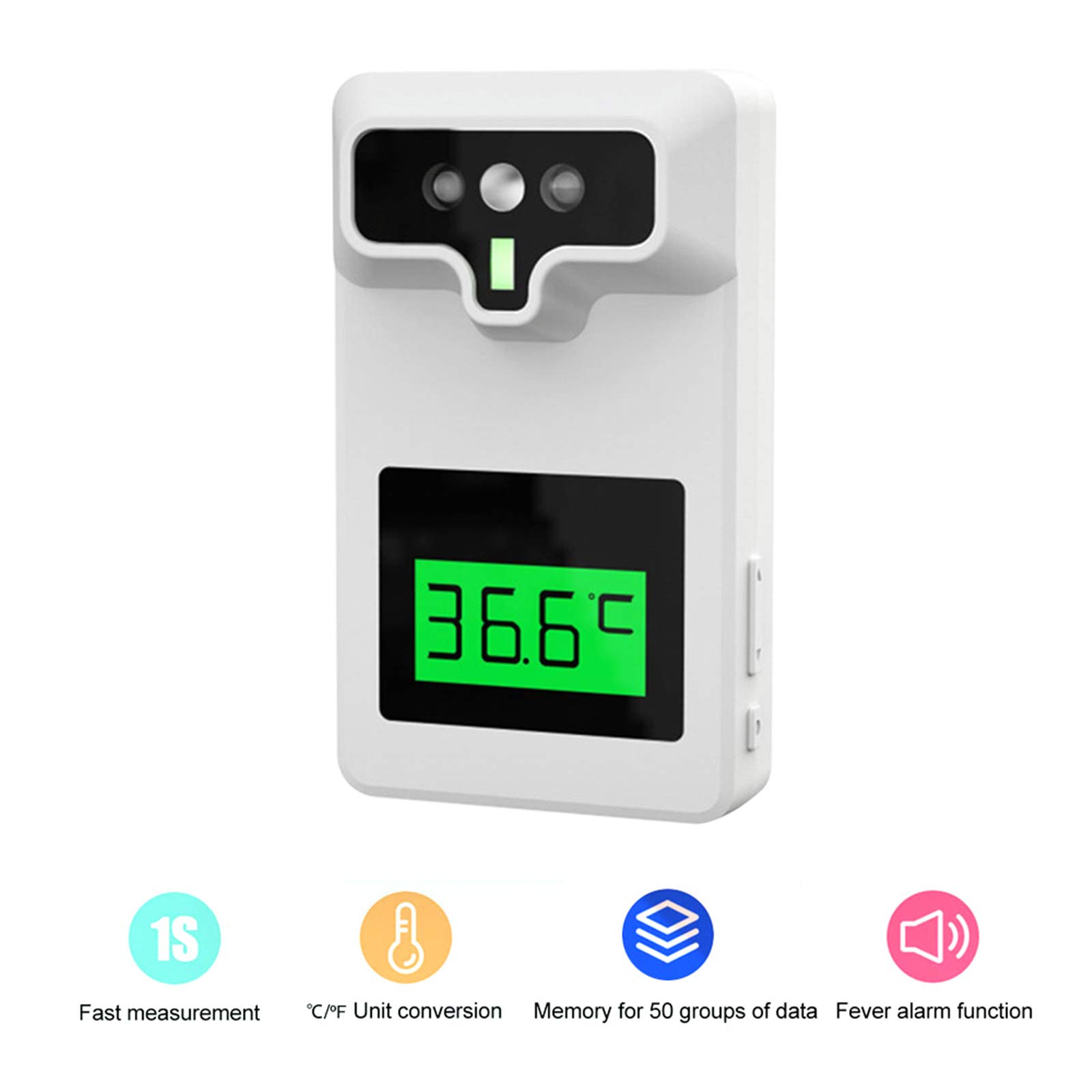 ZYC 2021 Misurazione della Temperatura a infrarossi Senza Contatto Misuratore di Temperatura Digitale Montato a Parete Temperatura della Pistola Temperatura corporea