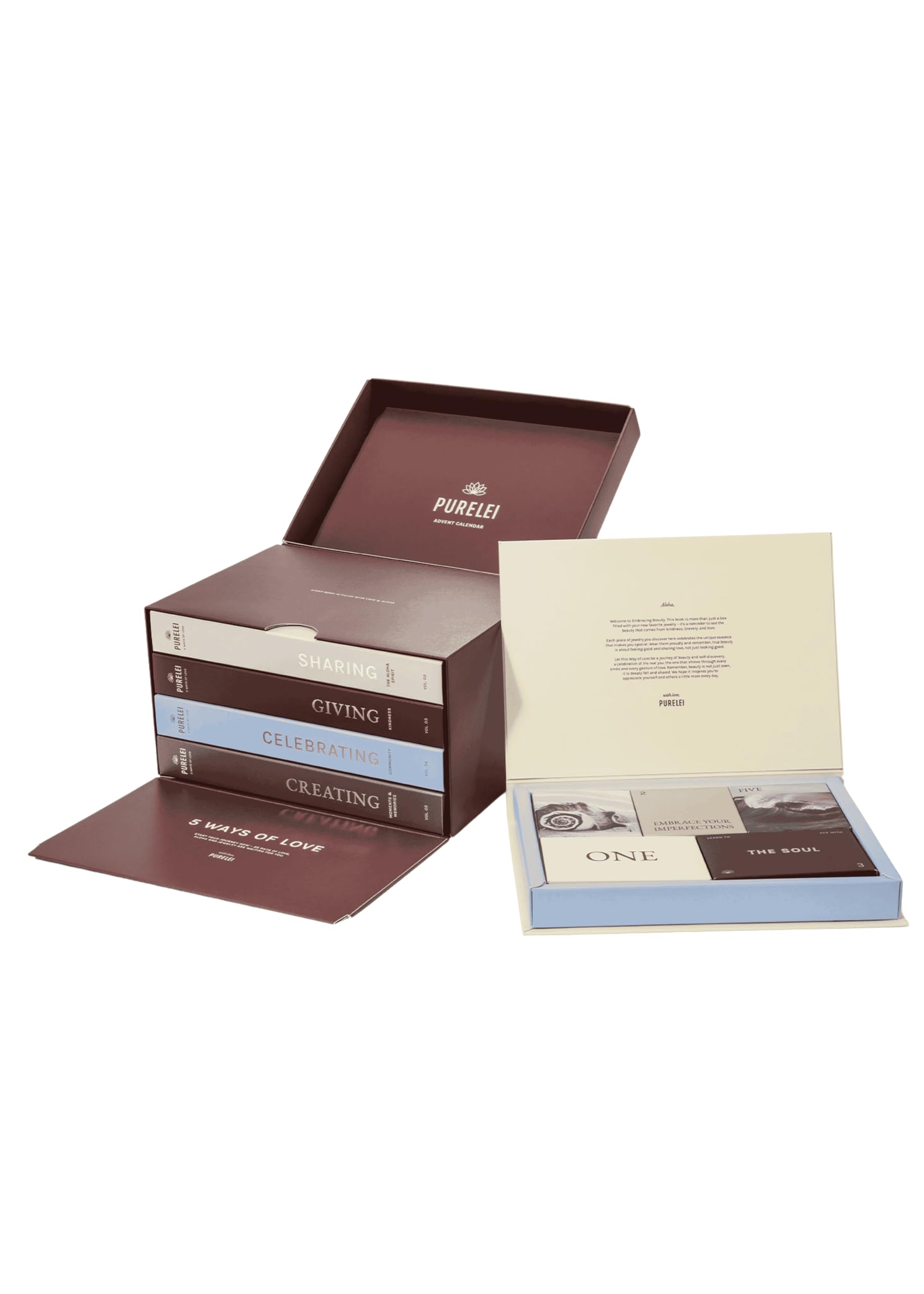 Purelei Calendrier de l'Avent Bijoux 2025 Argent – 25 Pièces Exclusives, Colliers, Bracelets, Boucles, Bagues, Acier Inoxydable, Durable et Réutilisable, Cadeau Femme Fille