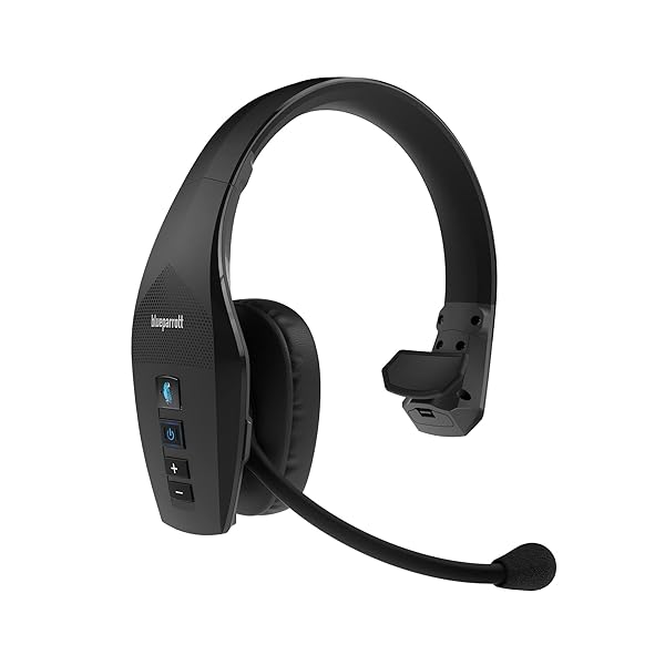 BlueParrott B650-XT Mono Bluetooth Wireless Headphones 96% Noise Canceling Over Head Trucker Headset with Mic, 100% Voice Control, IP54-Rated Protection, Active Noise Cancellation, 36 hrs. Talk Time