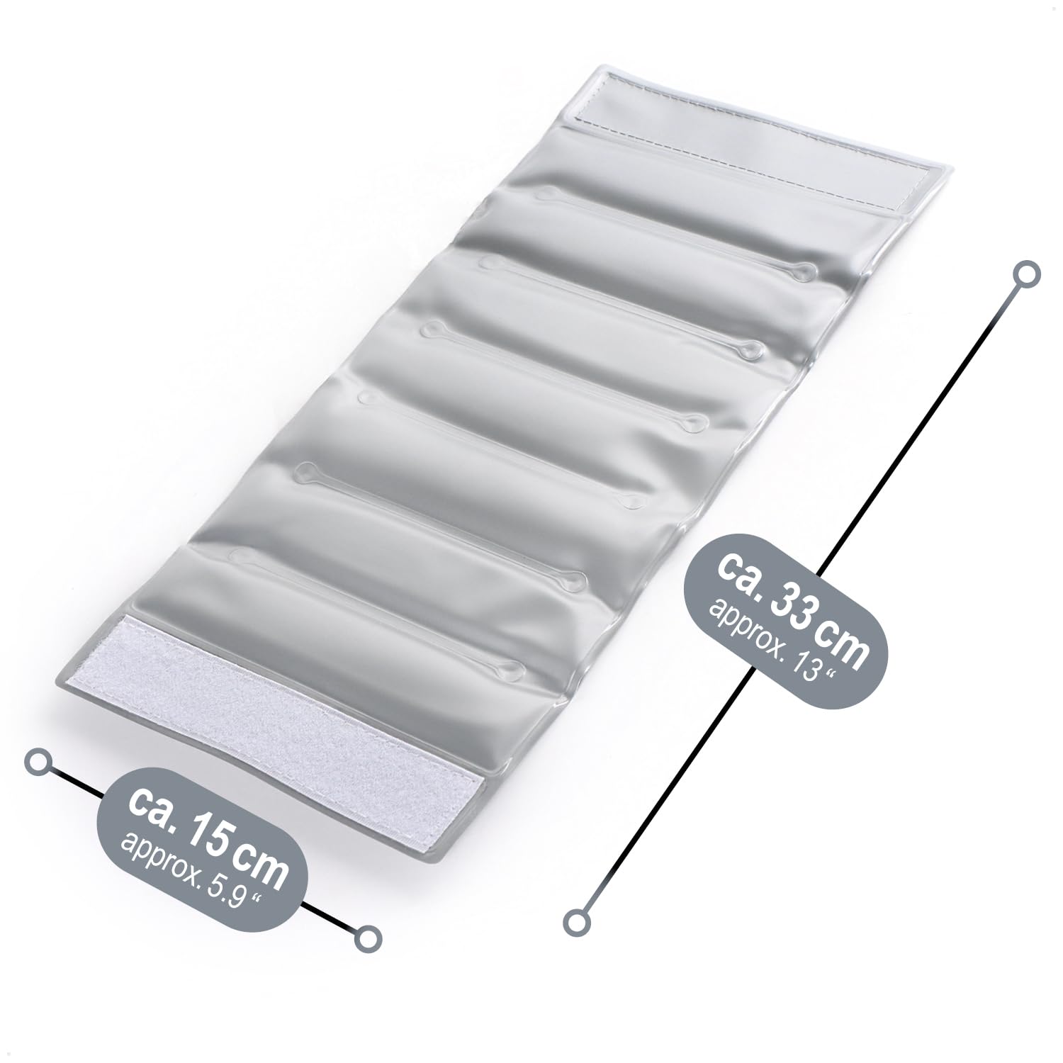 COM-FOUR® 2x enfriador de botellas para llevar - funda enfriadora de vino con cierre rápido - funda refrigerante para enfriar cerveza, vino y refrescos - enfriador de champán (02 piezas - gris)