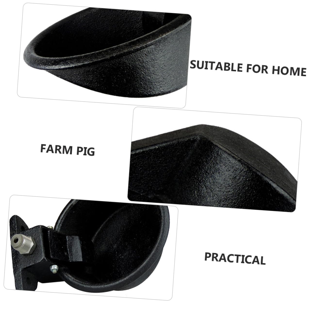 Bebedero de Agua para Cerdos de Hierro y Acero Inoxidable, Automático, Antivuelco, para Granja y Hogar, 100% para Animales de Granja