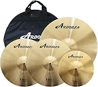 Vista 12 de Juego de platillos de aleación de bronce Arborea B20 Serie Butcher 5 piezas 14" Hihats 16" Crash 18" Crash 20" Ride, hecho a mano para bateristas