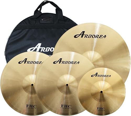 Miniatura 12 de Juego de platillos de aleación de bronce Arborea B20 Serie Butcher 5 piezas 14" Hihats 16" Crash 18" Crash 20" Ride, hecho a mano para bateristas