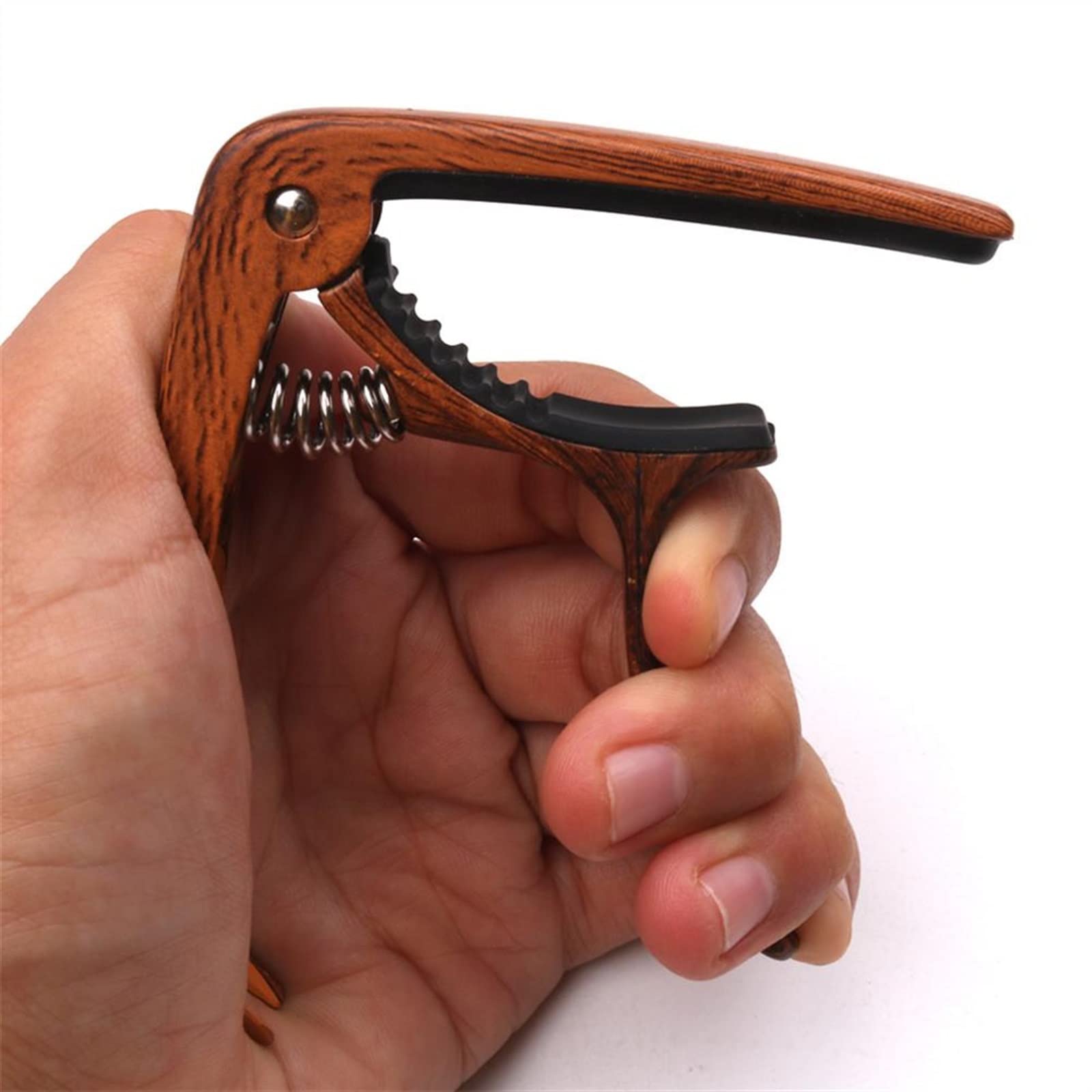Chiave A Morsetto A Cambio Rapido Capotasto per Chitarra Acustica Capotasto per Chitarra in Legno con Set di 2 Plettri Professionale Strumenti per Chitarra