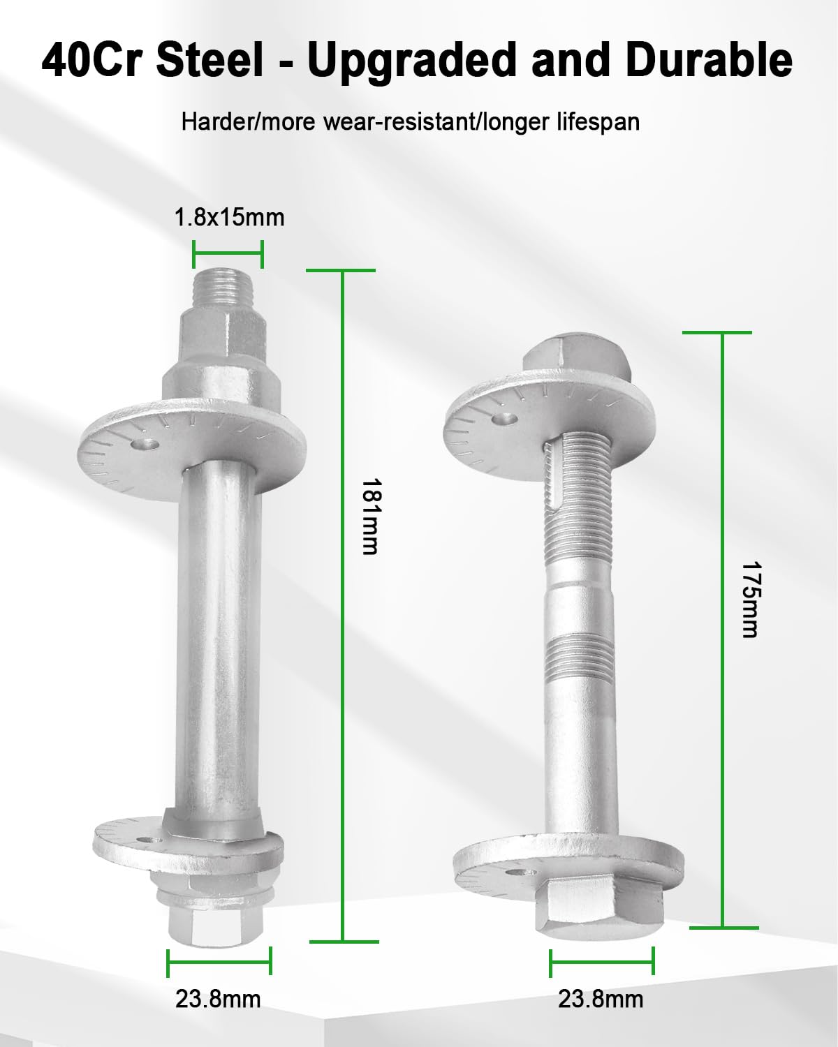 48409-34041 48190-34010 QNHEAY Front Alignment Camber Adjustment Bolt Fit for Toyota Tundra Sequoia 2008-2019, Lower Control Arm Cam Bolts, Hardened Alloy Steel Material 4 Pack