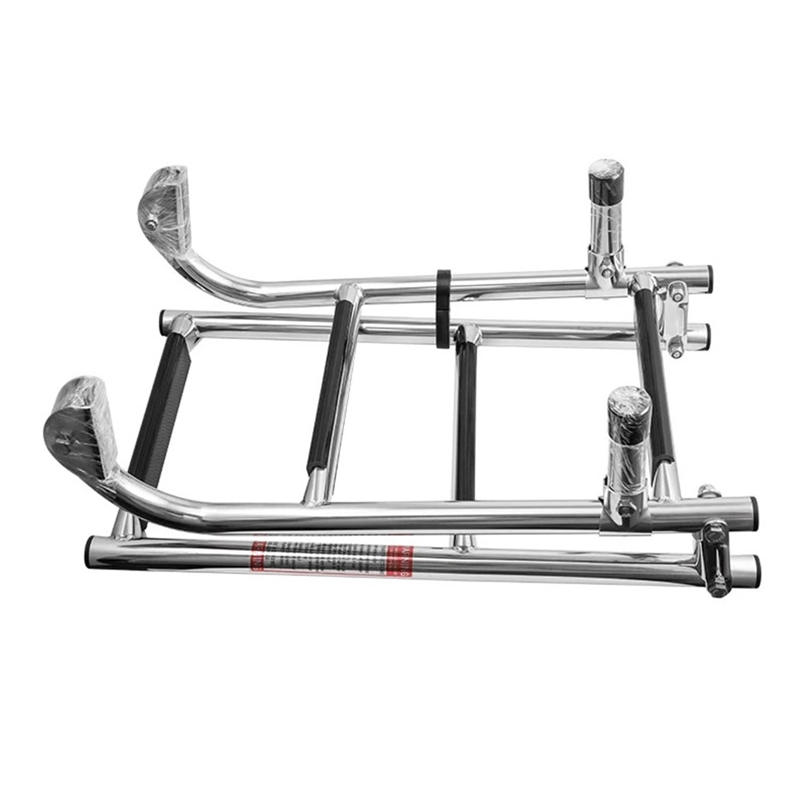 Scaletta For Barca Pieghevole In Acciaio Inox Sicura E Antiscivolo | Scaletta Marina Portatile Con Montaggio A Poppa, Pontone A 4 Gradini, 2+2 Gradini