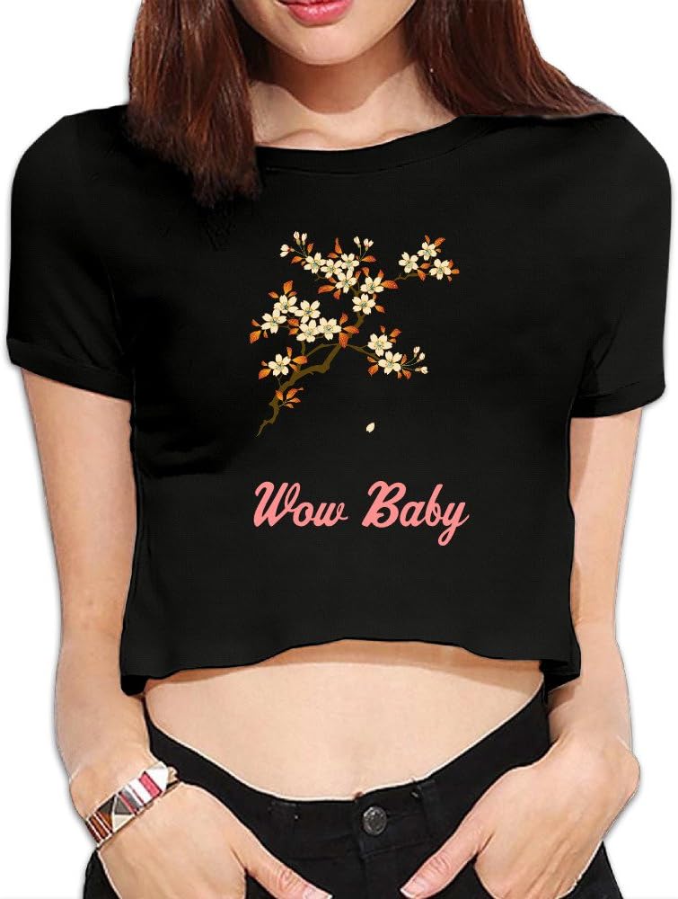 Womens Flowy Boxy Half-Sleeve T-Shirt Yellow Flowers Loose T-shirt
