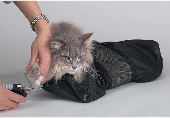 PUREPET Cat Grooming Bag Heavy Duty Mesh Bathing Restraint Choose from 3 Sizes or Vet Set (Large)