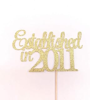 Atelier Elegance Established in 2011 Cake Topper, 10th Birthday Cake Topper, 10th Anniversary Topper