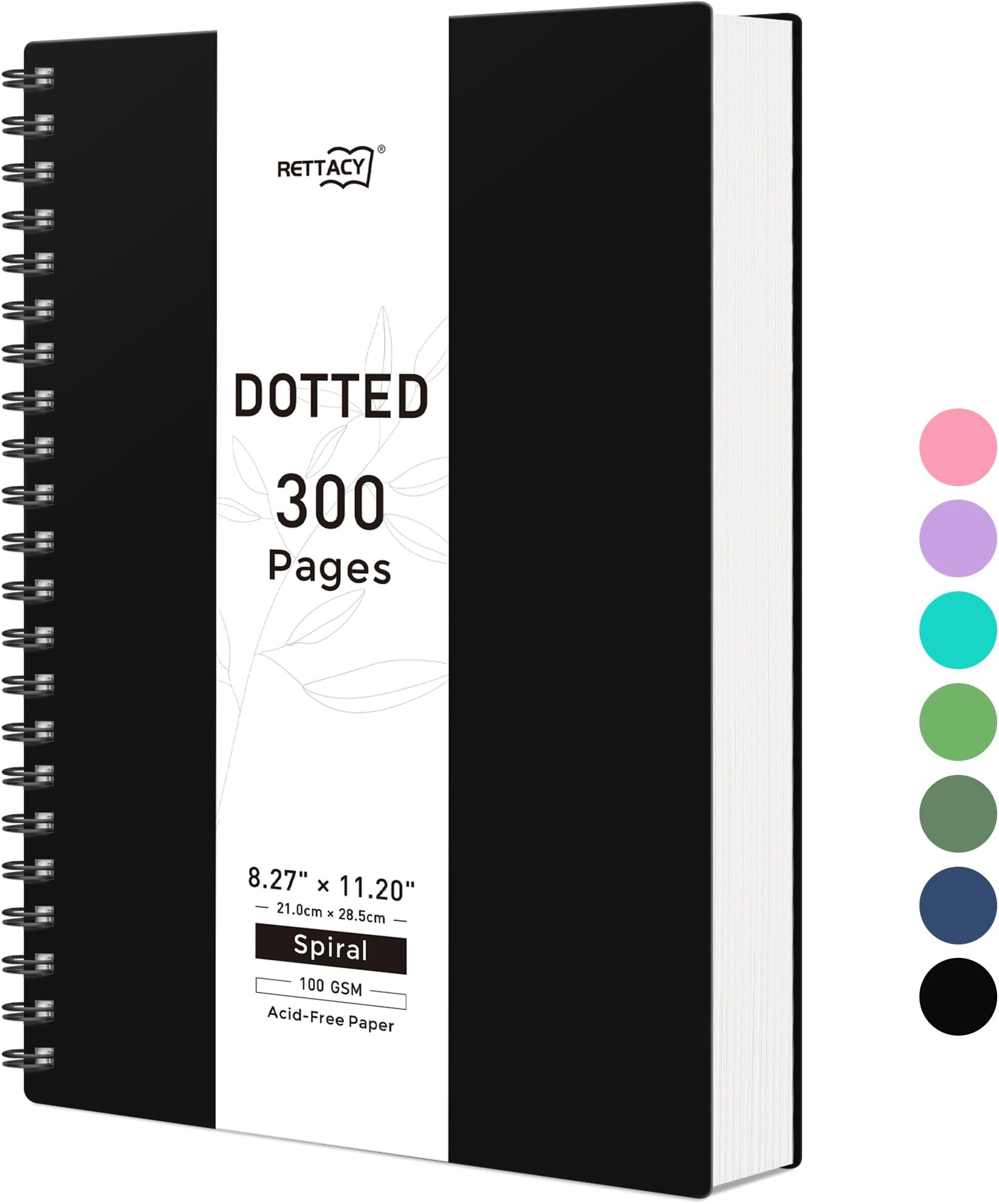 Amazon RETTACY Bullet Dotted Journal A4 Dotted Grid Spiral Amazon rettacy bullet dotted journal a4 dotted grid spiral