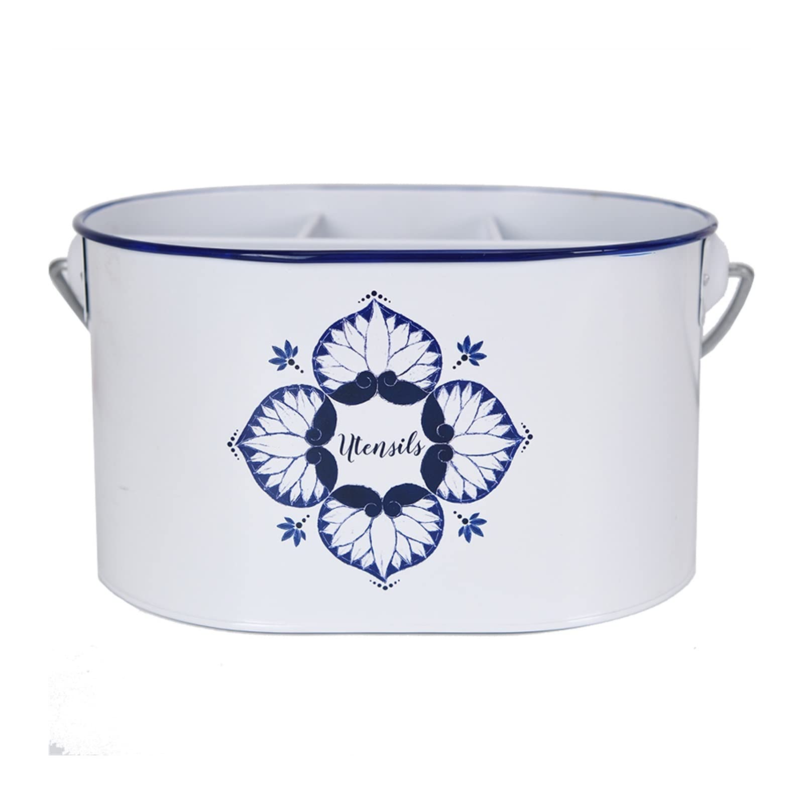 Utensilienhalter 4 Gitter Küche Utensil Container Aufbewahrungsbins Metall Eimer for Topflöffel Essstäbchen Halter Löffel TOP Clip Box Geschirrwerkzeuge Besteckhalter