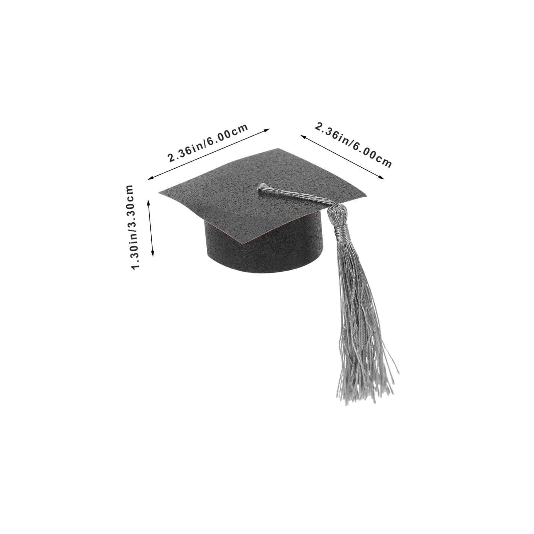 GAROZATION 10pcs Graduation Goblet Lid Lei Favors Stickers Decor Party Grad Cap Delicate Goblet Cover Mini Graduation Hat Wine Funny Cover Graduation Hat Goblet Caps Goblets Grade Black Paper