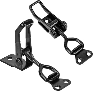 2 PCS Black Toggle Latch Clamp 300lbs Heavy Duty Adjustable Pull Latch - Quick Release Smoker Door Metal Clamps for Box, Gate, Cabinet, Case