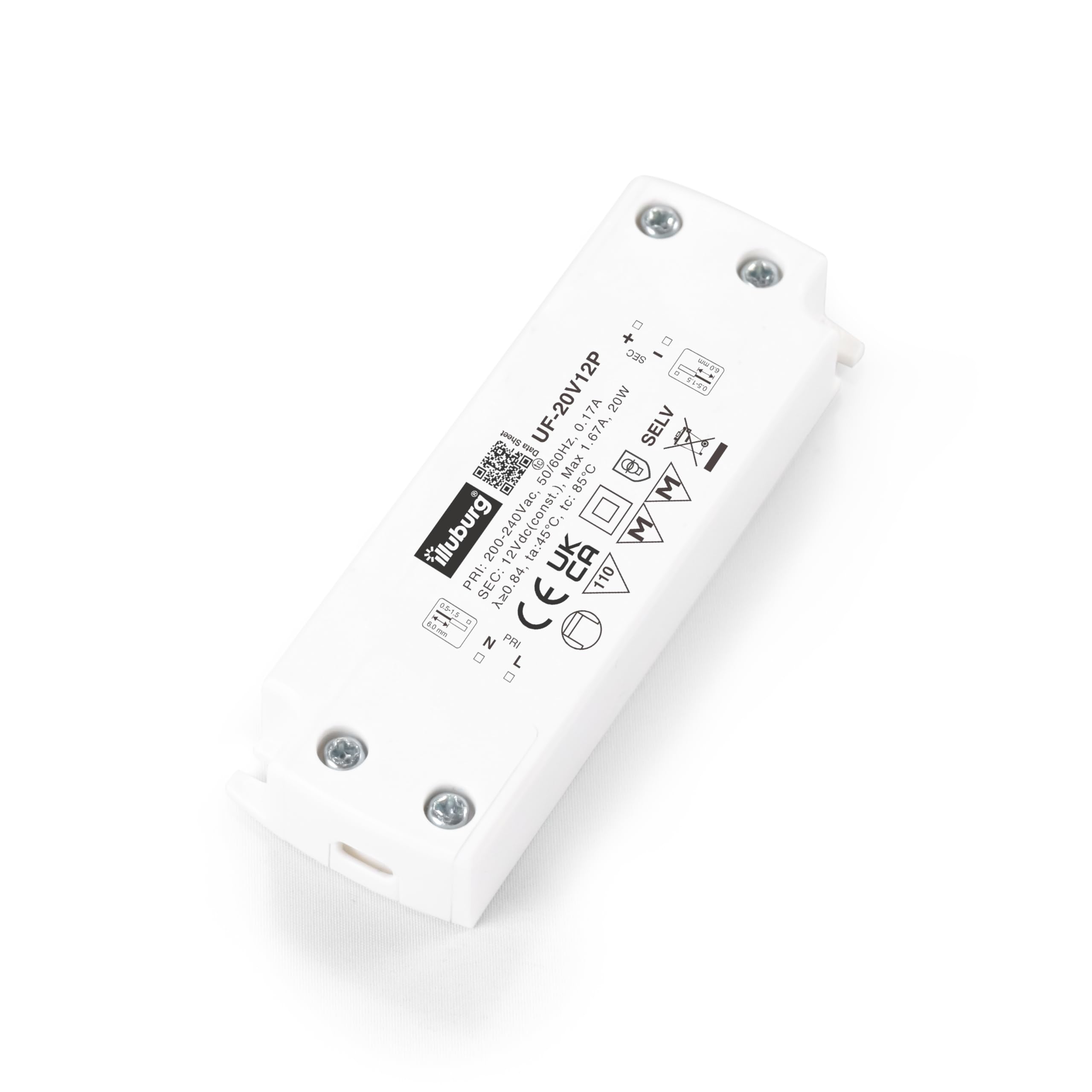 illuburg LED Driver 12V 20W Flat Flickerfree for LED Strip Lamp Spot Light Power Supply Transformer โ image 1